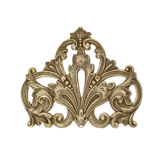 Large Flourish Stampings - Antiqued Brass Ox Bronze - Large Scrapbooking Corners Victorian Style - Nickel-Free Necklace Base Filigree