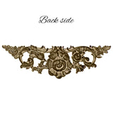 Large Floral Stamping - Antiqued Brass Ox - Victorian Art Nouveau Flourish Scrapbooking Metal Embellishment or Jewelry Making Base - 1 Piece