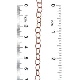 Soldered Extender Chain - Antiqued Copper Ox Round Wire Oval Links - Jewelry Making Cable Chain - Nickel Free Lead Free