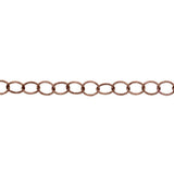 Soldered Extender Chain - Antiqued Copper Ox Round Wire Oval Links - Jewelry Making Cable Chain - Nickel Free Lead Free