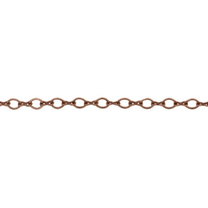 Soldered Cable Chain - Antiqued Copper Ox Infinity Link Figure 8 and Round Oval - Jewelry Making Chain with Petite Soldered Links