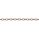 Soldered Cable Chain - Antiqued Copper Ox Infinity Link Figure 8 and Round Oval - Jewelry Making Chain with Petite Soldered Links