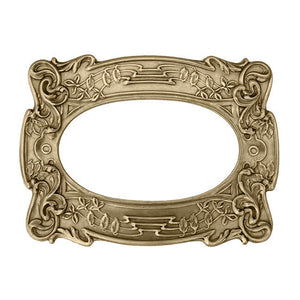 Large Brass Frame with Victorian Vines and Leaves Pattern - Shabby Antiqued Brass Bronze Ox Vintage Style Scrapbooking Embellishment