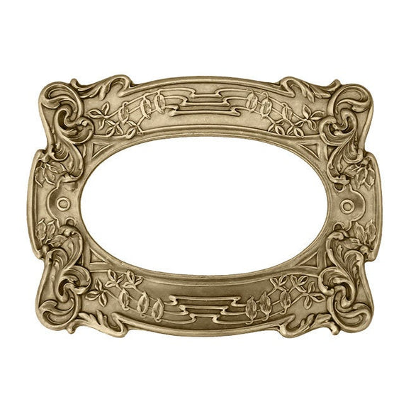 Large Brass Frame with Victorian Vines and Leaves Pattern - Shabby Antiqued Brass Bronze Ox Vintage Style Scrapbooking Embellishment