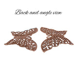 Butterfly Filigree with Lacy Wings - Antiqued Copper Ox - Intricate Detail Dapt Wings Rare Filigree - 1 Piece - High Quality European Brass