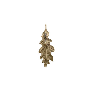 Medium 40mm Oak Leaf Stampings - 4 Pieces - Antiqued Brass Ox - Vintage Style Jewelry Making Supplies - Made in the USA