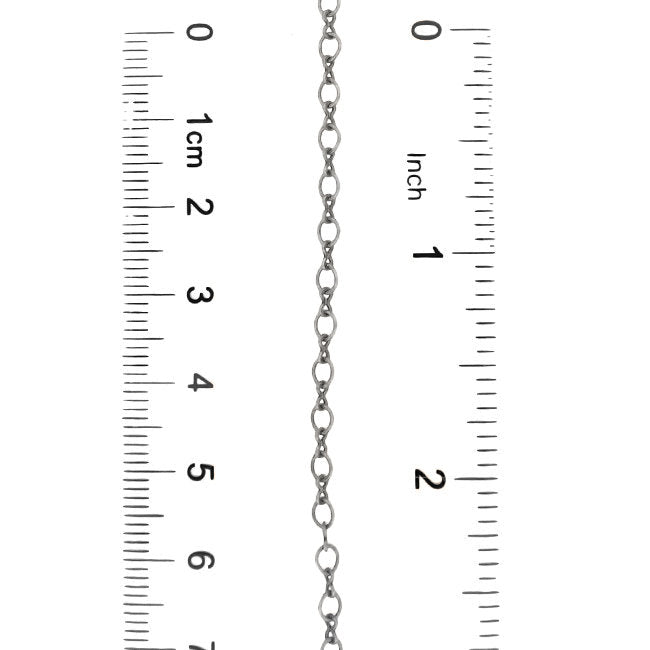 Soldered Cable Chain - Antiqued Silver Ox Infinity Link Figure 8 and Round Oval - Jewelry Making Chain with Petite Soldered Links