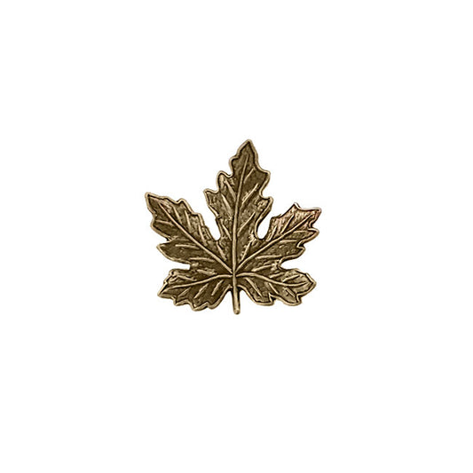 Small Antiqued Brass Maple Leaf Stampings - 4 Pieces - Antique Brass Ox - Vintage Style Jewelry Making Supplies - Made in the USA
