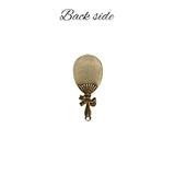 Baby Rattle Pendants or Charms - 2 Pieces - Antique Brass Ox Bronze Colored with Hole and Floral Pattern - USA Made Scrapbook Embellishments