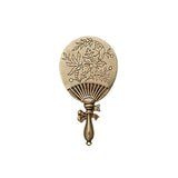 Large Baby Rattle Pendant - 1 Piece - Antique Brass Ox Bronze Colored with Hole and Floral Pattern - USA Made Scrapbook Embellishments