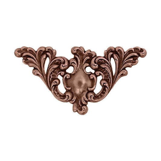 Corner Flourish Stampings - Antiqued Copper Ox - Large Scrapbooking Corners Victorian Art Nouveau Style - Nickel-Free