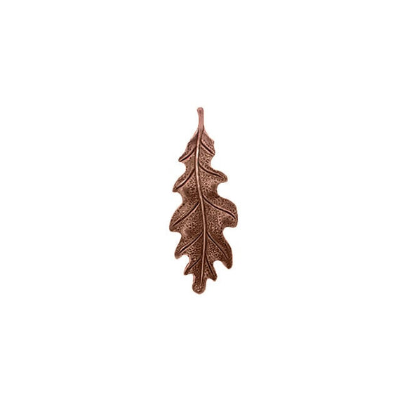 Medium 40mm Oak Leaf Stampings - 4 Pieces - Antiqued Copper Ox - Vintage Style Jewelry Making Supplies - Made in the USA