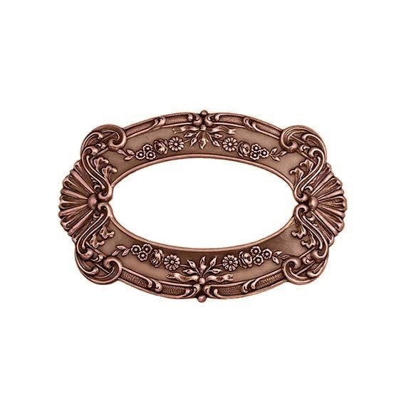 Large Frame with Victorian Floral Pattern - Shabby Antiqued Copper Ox Vintage Style Scrapbooking Frame - Jewelry Brooch Findings