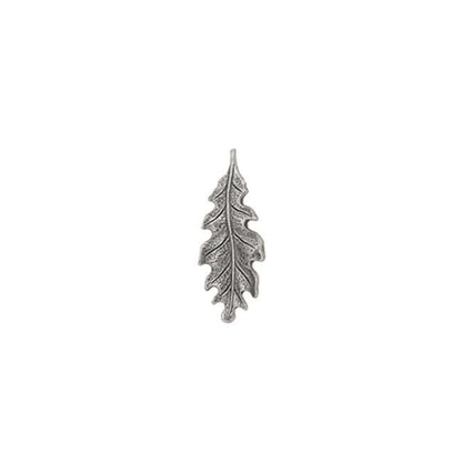 Small 27mm Oak Leaf Stampings - 6 Pieces - Antiqued Silver Ox - Vintage Style Jewelry Making Supplies - Made in the USA