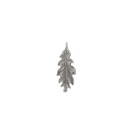 Small 27mm Oak Leaf Stampings - 6 Pieces - Antiqued Silver Ox - Vintage Style Jewelry Making Supplies - Made in the USA