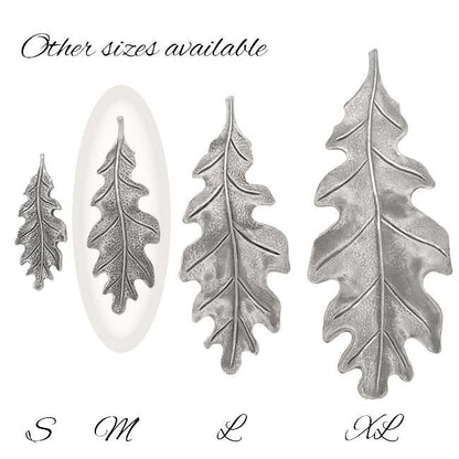 Medium 40mm Oak Leaf Stampings - 4 Pieces - Antiqued Silver Ox - Vintage Style Jewelry Making Supplies - Made in the USA