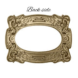Large Brass Frame with Victorian Vines and Leaves Pattern - Shabby Antiqued Brass Bronze Ox Vintage Style Scrapbooking Embellishment