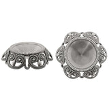 Filigree Setting for 14mm Rivoli Stones - 1 Piece European German Made Antiqued Silver Ox - For Pointed Back Swarovski 1122 Vintage Style