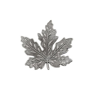 Medium Antiqued Silver Maple Leaf Stampings - 2 Pieces - Antique Silver Ox - Vintage Style Jewelry Making Supplies - Made in the USA