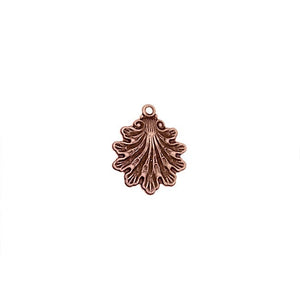 Antique Copper Ox Seashell Charms - 4 Pieces - Small Size - Fantasy Whimsical Mermaid Sea shell Ocean Beach Themed Jewelry Supplies