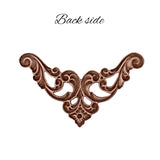 Filigree Corners with Flourish and Flower Pattern - Antiqued Copper Ox - 4 Pieces - Steampunk Scrapbooking Corners - Jewelry Victorian Style