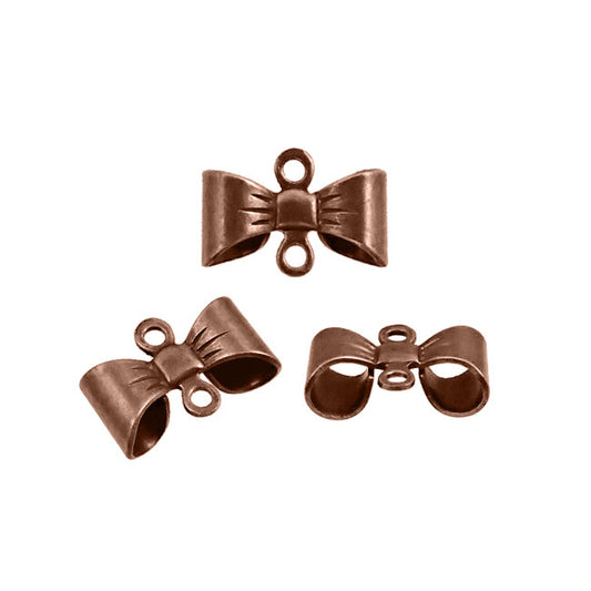 Connectors - Antiqued Copper Ox - Bows Smaller Size
