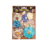 Prima Flowers and Butterflies - Handmade Mulberry Paper Flower Scrapbook Embellishments - Colorful French Riviera Flowers Côte d'Azur
