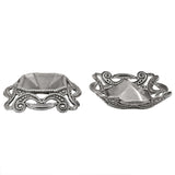 Filigree Setting for 18x13mm Octagon Stones - 1 Piece European Made Antiqued Silver Ox - For Fully Faceted Swarovski Fancy Rhinestones