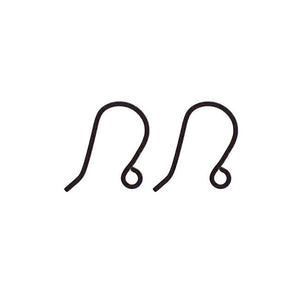 Matte Black Nickel Free Earring Hooks - 10 Pieces - 5 Pairs - Dark Antique Black Gothic Shepherd French Hook Ear Wires