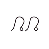 Matte Black Nickel Free Earring Hooks - 10 Pieces - 5 Pairs - Dark Antique Black Gothic Shepherd French Hook Ear Wires