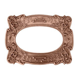 Large Antiqued Copper Ox Frame with Victorian Vines and Leaves Pattern - Shabby Vintage Style Scrapbooking Embellishment
