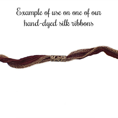 Antique Copper Filigree Tube Beads - 13 x 6 mm - Dainty Detailed Flourish Pattern - 4 Pieces - High Quality Vintage Style Wide Hole