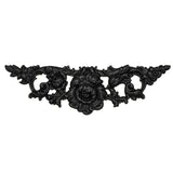 Large Floral Stamping - Antique Black Ox - Victorian Art Nouveau Flourish Scrapbooking Metal Embellishment or Jewelry Making Base - 1 Piece
