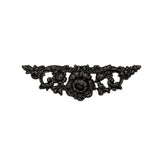 Medium Floral Stamping - Antique Black Ox - Victorian Art Nouveau Flourish Scrapbooking Metal Embellishment or Jewelry Base - 1 Piece