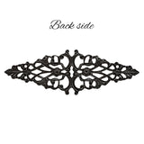 Floral Filigree Bar Stamping - Vintage Victorian Style Antique Black Ox Finger Ring Base - Renaissance Steampunk Jewelry Supply - 2 Pieces