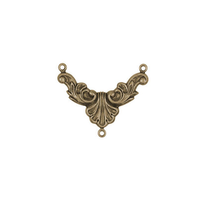Connectors - Antiqued Brass Ox - 3 Loops
