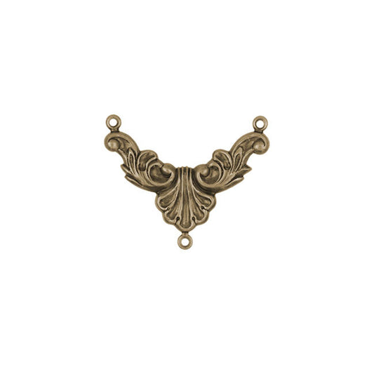 Connectors - Antiqued Brass Ox - 3 Loops