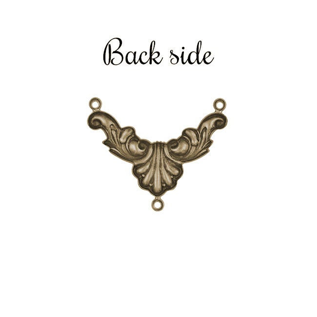 Connectors - Antiqued Brass Ox - 3 Loops