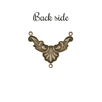 Connectors - Antiqued Brass Ox - 3 Loops