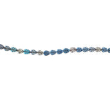 Blue Mix Leaf Beads with Black Wash - Artisan Czech Pressed Glass - Pressed Nature Beads - 10x8mm 10mm Assorted Colors - 15 Pieces