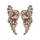 Large Victorian Steampunk Wing Filigrees - 1 Pair - Antiqued Copper Ox - Intricate Detail Dapt - Rare High Quality European Brass