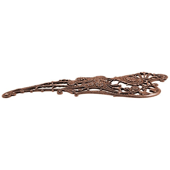 Large Victorian Steampunk Wing Filigrees - 1 Pair - Antiqued Copper Ox - Intricate Detail Dapt - Rare High Quality European Brass