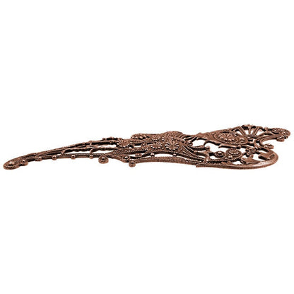 Large Victorian Steampunk Wing Filigrees - 1 Pair - Antiqued Copper Ox - Intricate Detail Dapt - Rare High Quality European Brass