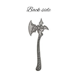 Antiqued Silver Ox Plated Viking Axe Stamping - Celtic Woodland Style Scrapbooking Metal Embellishment or Jewelry Base - 1 Piece