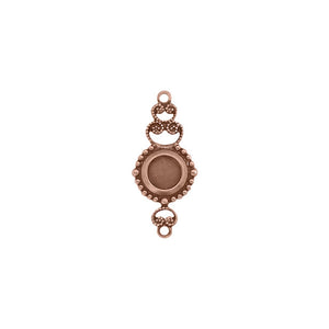 Connector Settings for 5mm Flat Back Stones, Swarovski ss20 Rhinestones, and Cabochons - Antiqued Copper Ox - Nickel Free Made in the USA