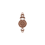 Connector Settings for 5mm Flat Back Stones, Swarovski ss20 Rhinestones, and Cabochons - Antiqued Copper Ox - Nickel Free Made in the USA
