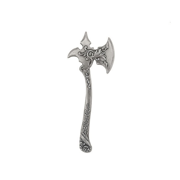 Antiqued Silver Ox Plated Viking Axe Stamping - Celtic Woodland Style Scrapbooking Metal Embellishment or Jewelry Base - 1 Piece