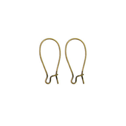 Antiqued Brass Ox Kidney Ear Wires Nickel Free