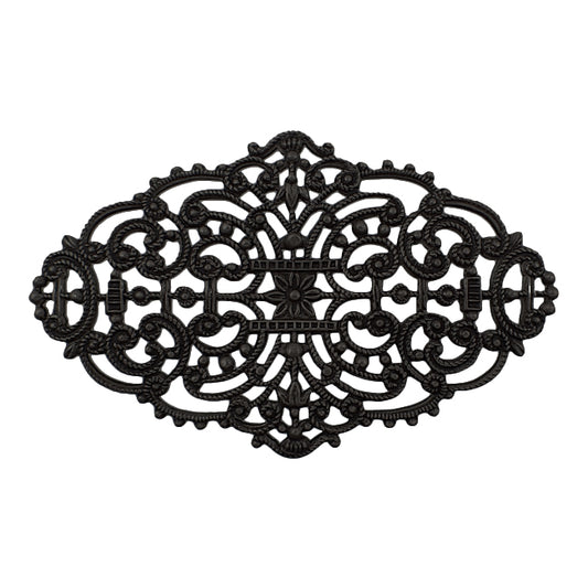 Elegant Dapt Filigree Black Brass for gothic jewelry making designs