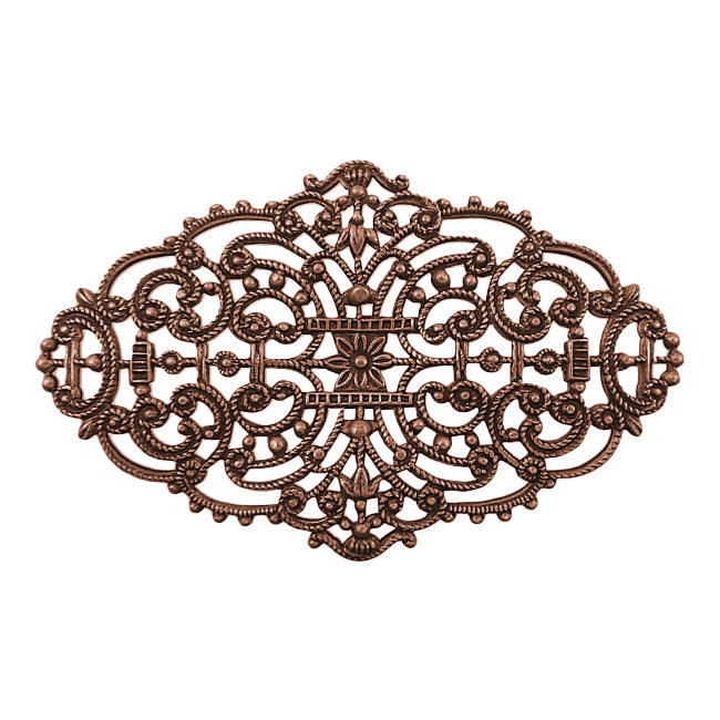 Elegant Dapt Filigree Antiqued Copper